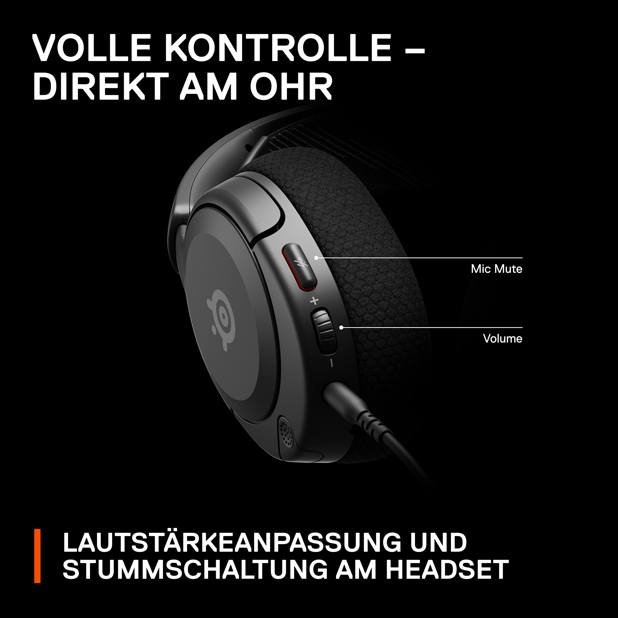 SteelSeries Arctis Nova 1 Gaming-Headset Hi-Fi-Treiber 360° Surround-Sound AirWeave Memory Foam-Ohrpolster Geräuschunterdrückung PC PS5 Xbox Schwarz