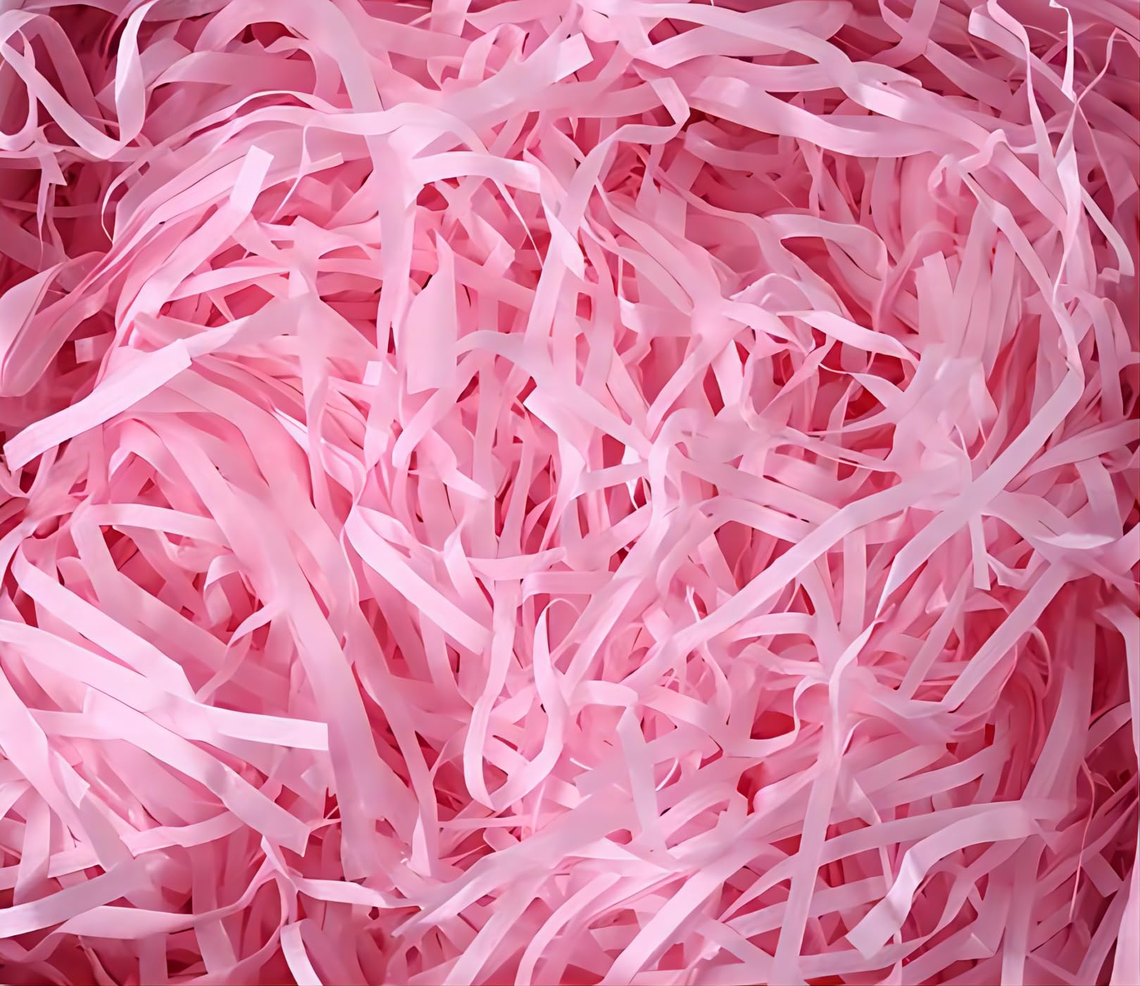 HXJDAM 150g Pink Shredded Tissue Paper, Pink Shredded Paper for Gift Boxes, Soft to the Touch, Ideal Gift Packaging Filler and Hamper Filling — image 1
