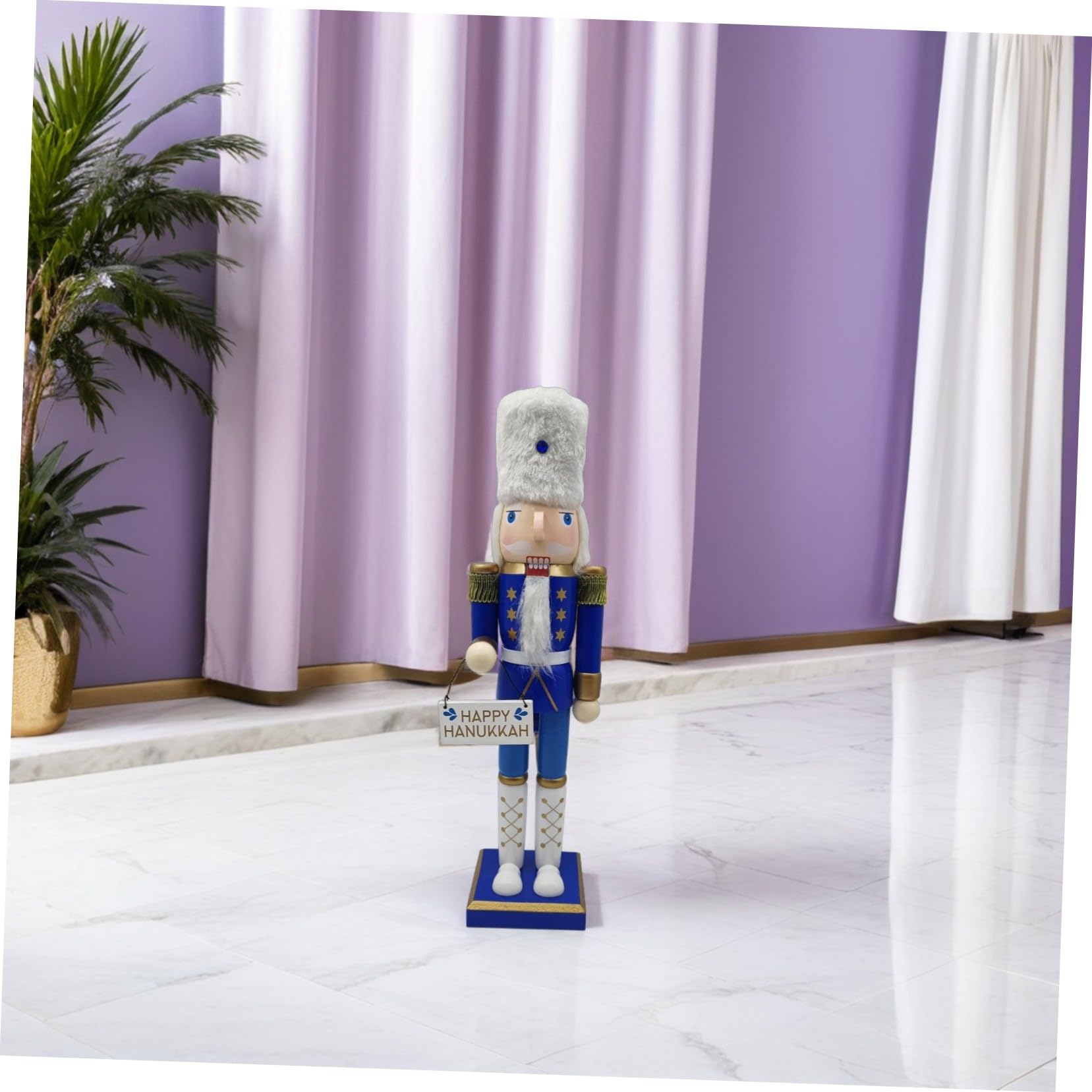 GLEAVI Cascanueces de Hanukkah Madera Figura de Soldado Decoración Mesa Fiesta Hogar Judío
