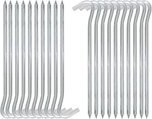 20 Sardines De Tente En Aluminium Hexagonal - 18 Cm - Pour Camping, Randonnée, Ancrage Solide