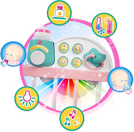 Nenuco Good Sleep Cradle with Baby Doll, Crib, and Accessories, 14 Doll
