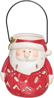 C&F Home Santa Lantern Red