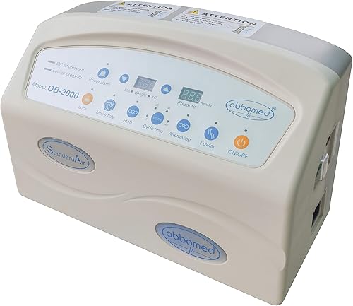 Miniatura 3 de ObboMed OB-2000 - Colchón estándar de aire de 9 pulgadas, baja pérdida de aire con protección contra cortes de energía las 24 horas, alarma de audio