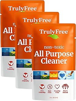 Truly Free Everyday Cleaner - Multipurpose Cleaner Spray, Kitchen Counter Cleaner, Natural Cleaning Products, Multi-Surface Household Solution - Pack of 3