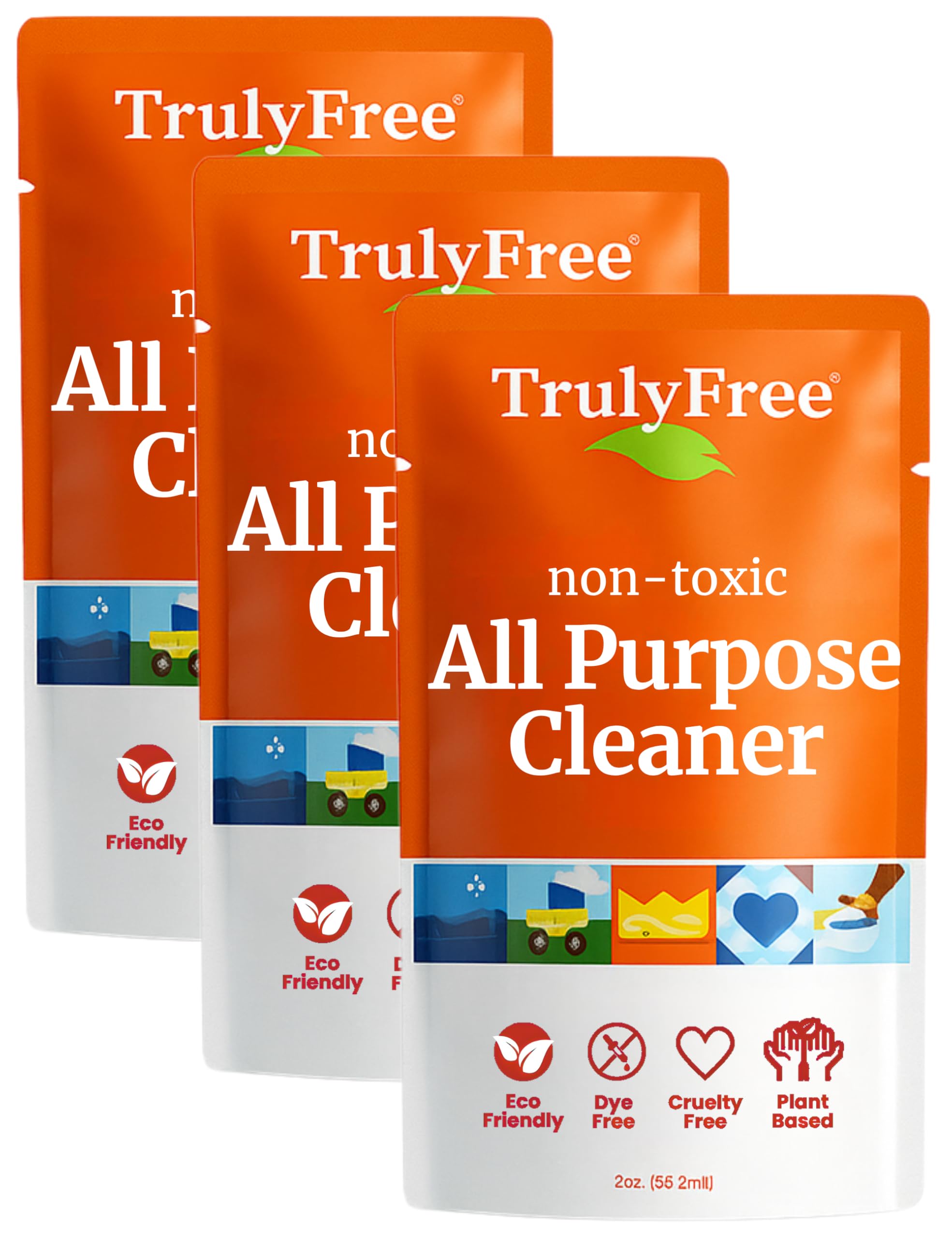 Everyday Cleaner - Multipurpose Cleaner Spray, Kitchen Counter Cleaner, Natural Cleaning Products, Multi-Surface Household Solution - Pack of 3