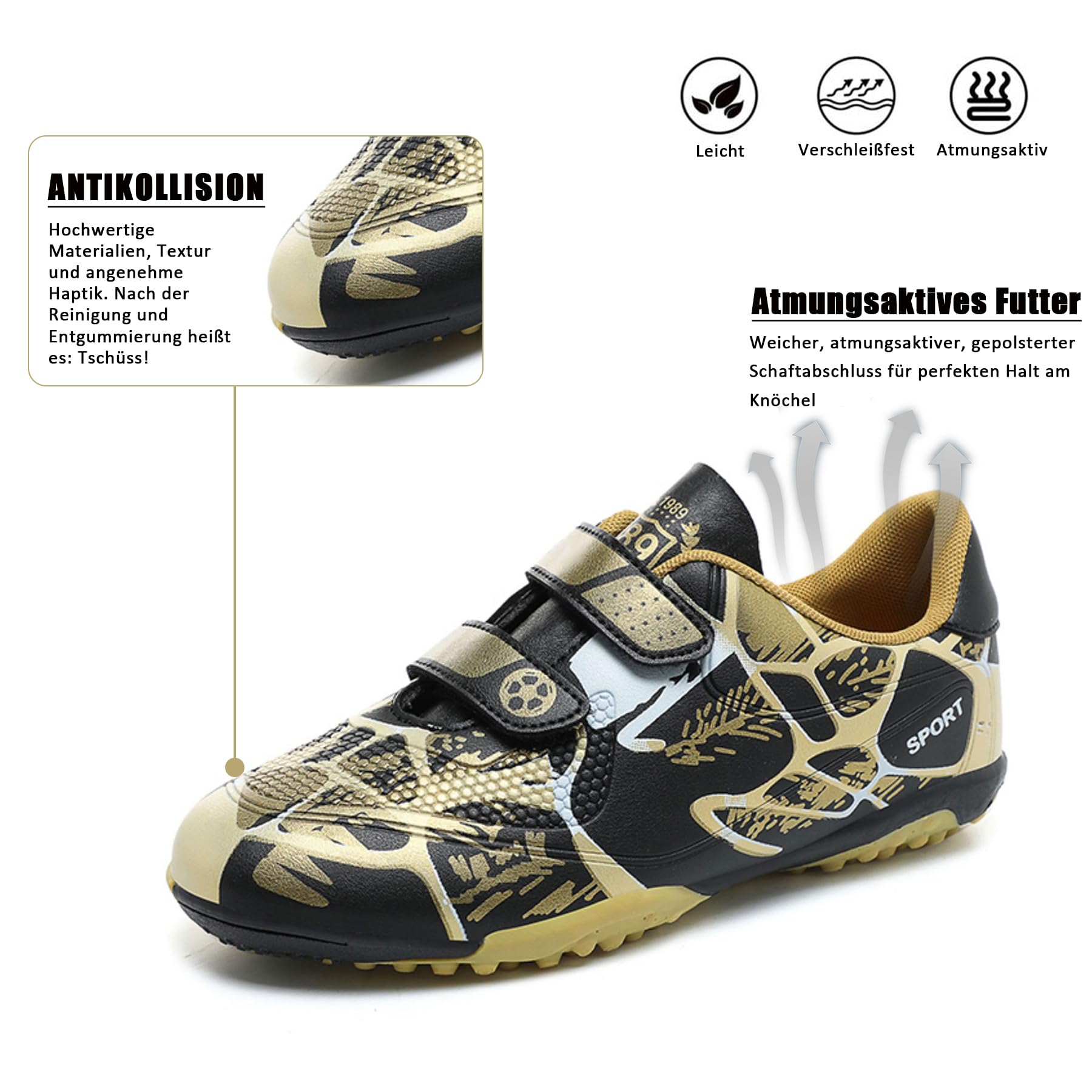 Kinder Fußballschuhe Jungen FG/AG Outdoor Fussballschuhe Mädchen TF Football Trainingsschuhe Sportschuhe Atmungsaktiv
