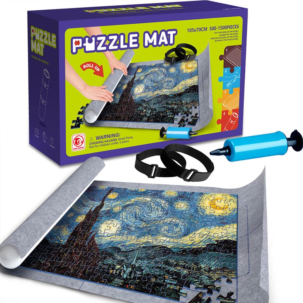 Tapis de puzzle noir pour 3000 pièces - Dossier de puzzle avec Accessoires de Tapis de puzzle noir pour 3000 pièces - Dossier de puzzle avec Accessoires de