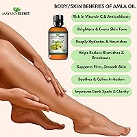 Vista 4 de Mayan's Secret - 4oz Pure Amla Oil for Hair Growth Cold Pressed Virgin Organic USDA Certified