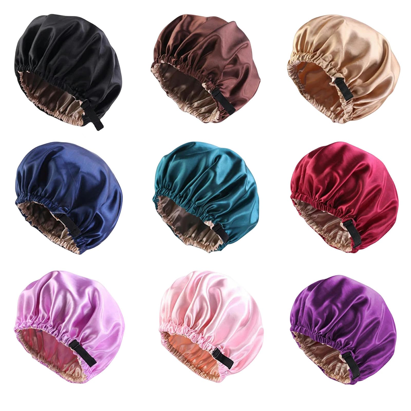 Cuffia Capelli Ricci Notte Cappello per Capelli Satinato per Dormire Invisibile Tround per La Cura dei Capelli Cerimonie per Copricapo Regolazione del Cappello da Notte