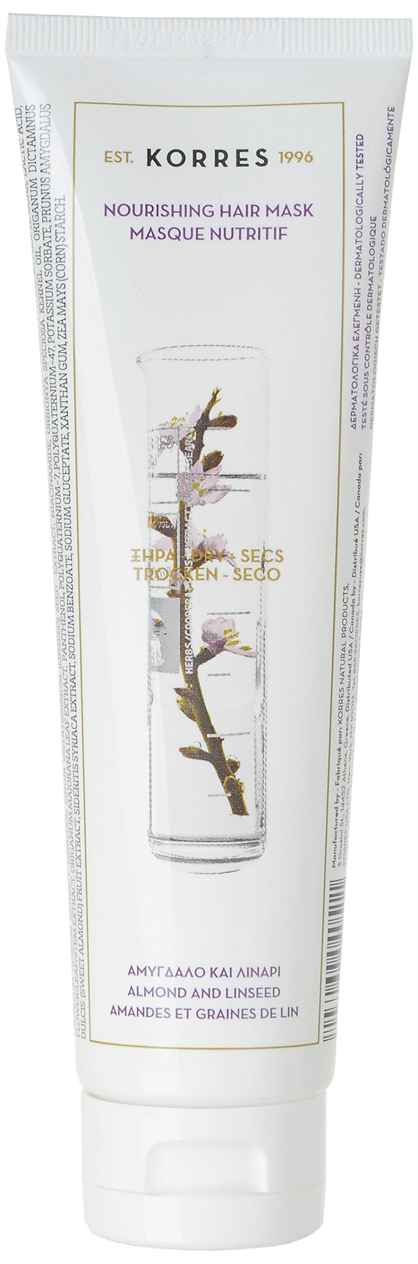Korres Masque Capillaire Nutritif, Amandes/Graines de Lin, 125 ml