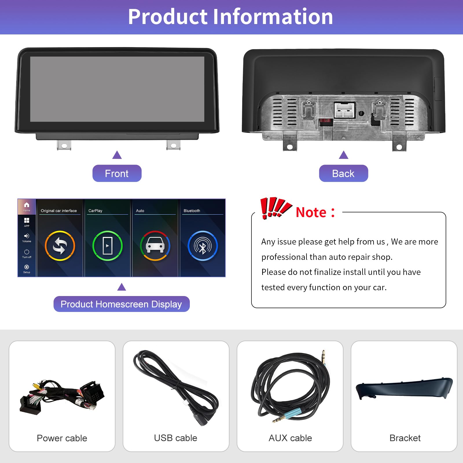 Road Top 10,25 pollici Autoradio Senza Fili Carplay & Android Auto per BMW 1 2 serie F20/F21/F22/F23 2013-2015 con sistema NBT, Touchscreen Auto Stereo Ricevitore con AirPlay Link, Navigation, Siri