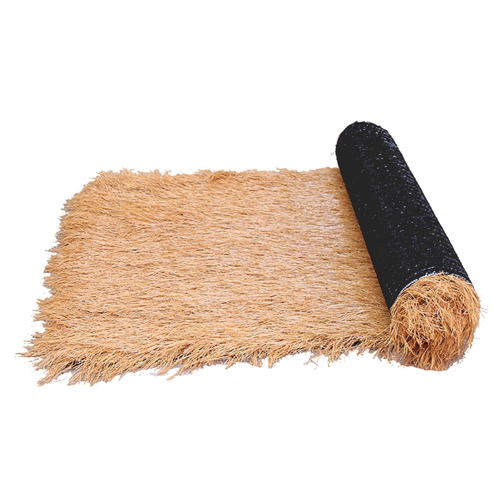 SARKEY Rotoli di Paglia di Palma Artificiale, Paglia di Simulazione PE, Anatra Barca Paglia di Casa Tetto della Palma, per Bar Decorazione Esterna Giardino(1x20m(3.28x65.61ft))