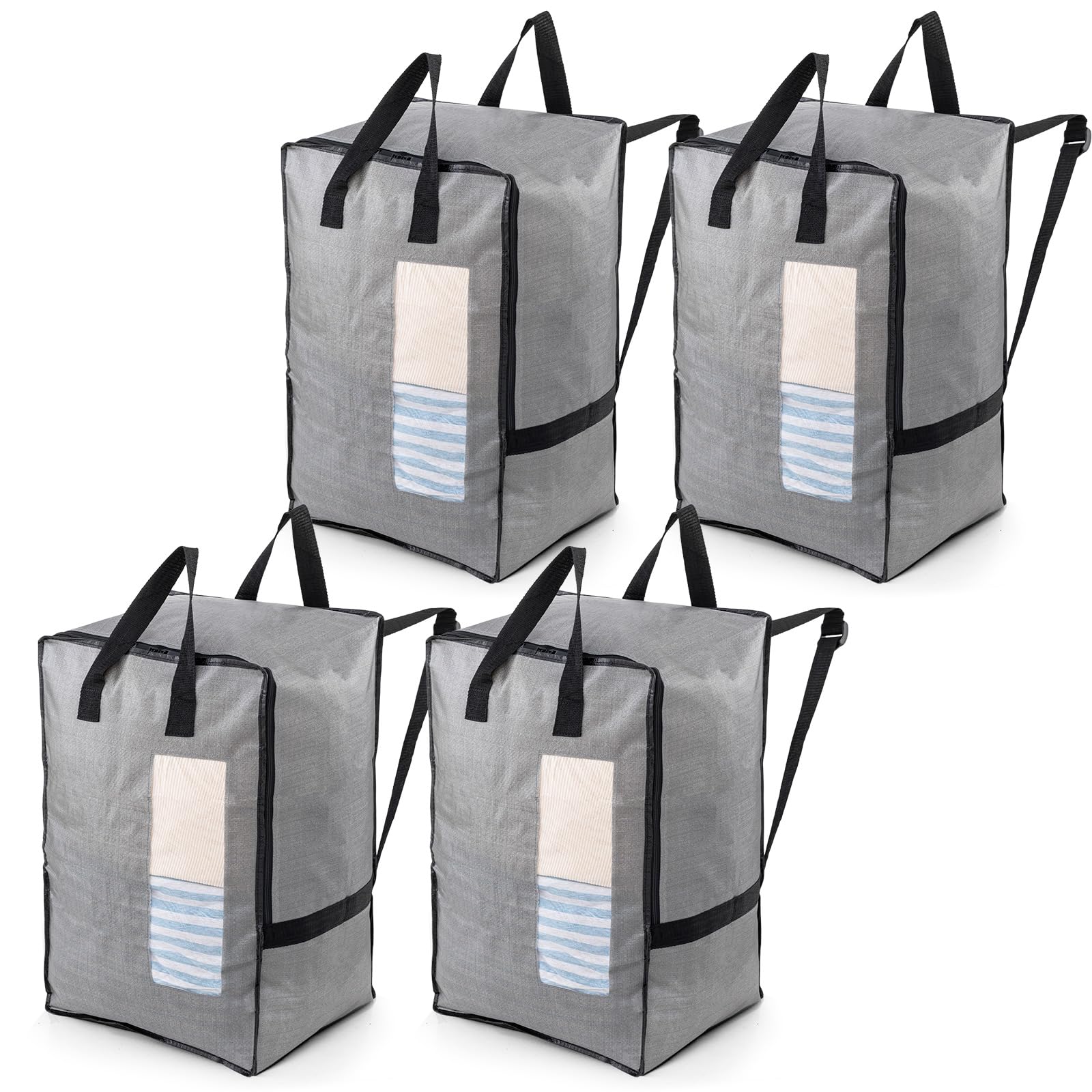 【新着商品】TAILI 布団収納袋 大型収納袋 引越しバッグ 4個セット 背負え Amazon｜TAILI 布団収納袋 大型収納袋 引越しバッグ 4個セット