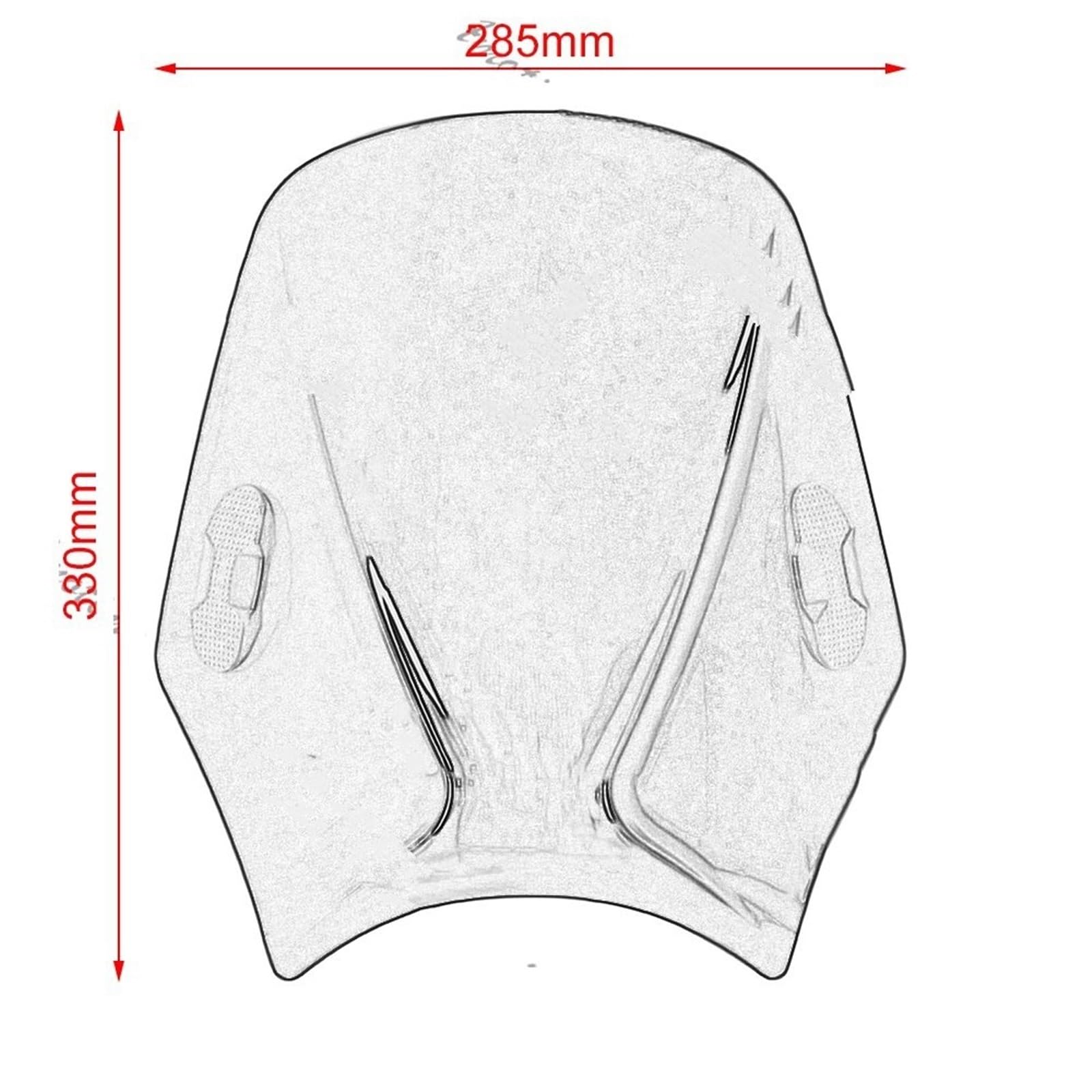 Spoiler szyby przedniej motocykla regulowany Uniwersalna osłona ochronna szyby przedniej motocykla, deflektor, pasuje do Keeway Superlight 125/150/200(Transparent)