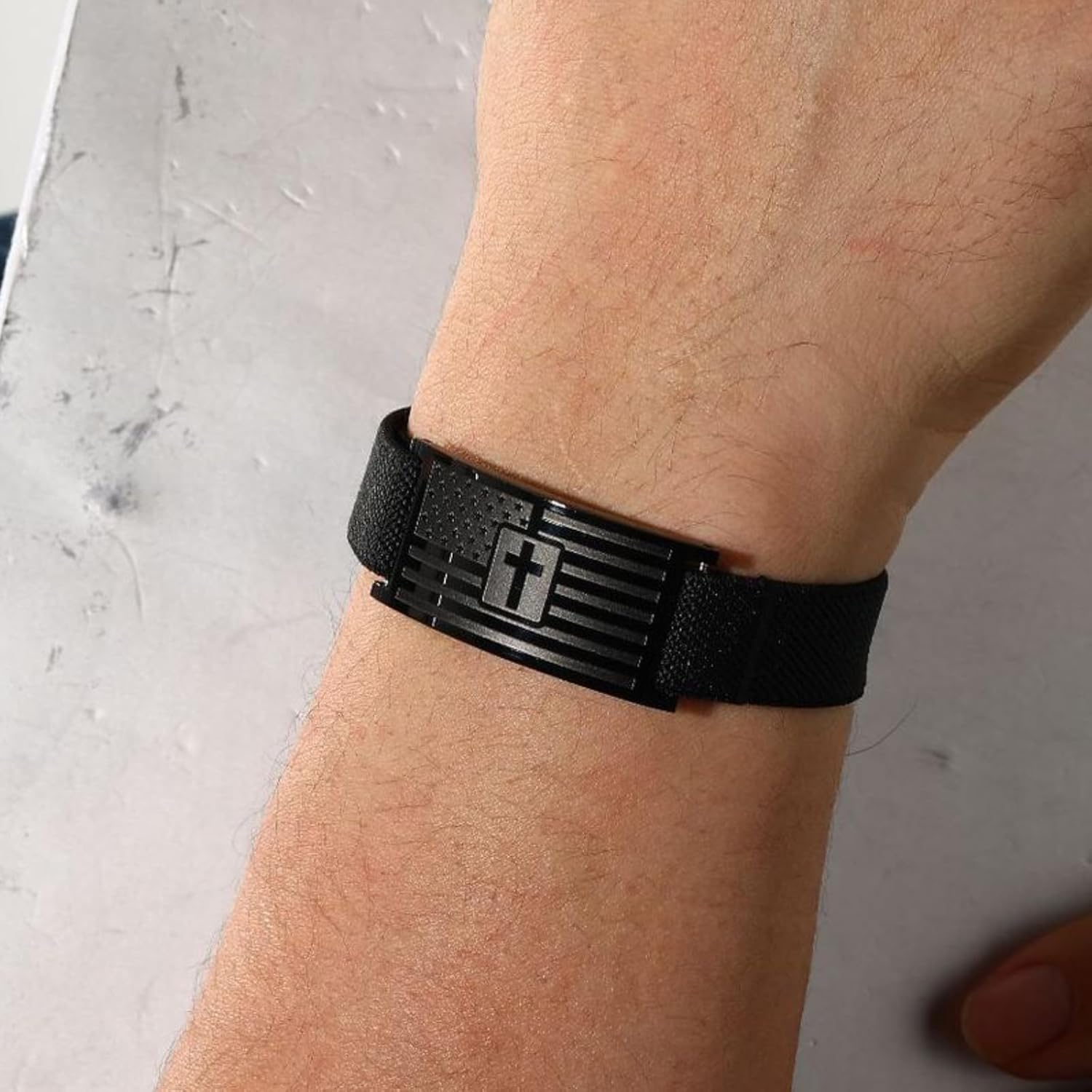 To My Son Bracelet from Mom Dad Mens Cross Bracelet Bible Verse Jesus Christian Bracelets Inspirational Birthday Gifts for Son - Image 4