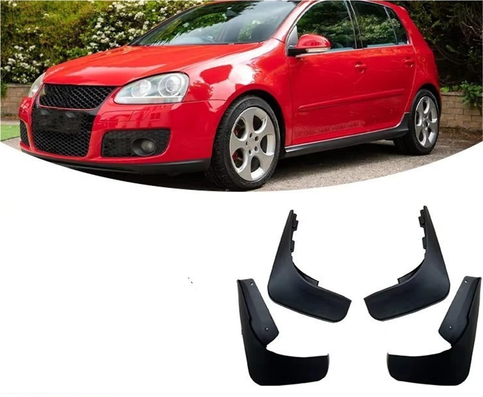 Per VW Per Golf 5 Paraspruzzi Hatchback Per MK5 2004 2005 2006 2007 2008 2009 Parafanghi Ruota Anteriore Parafango Guardia 4 PZ Flap Parafanghi Protezione Set