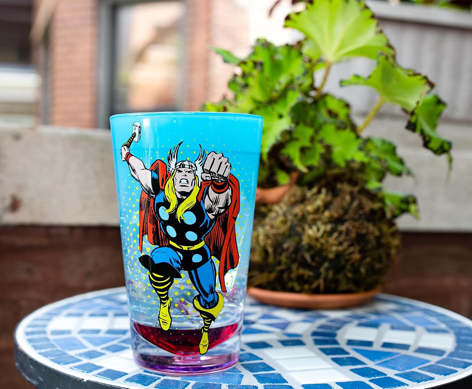 JUST FUNKY Marvel Retro Thor 16oz Shatter-Proof Acrylic Cup