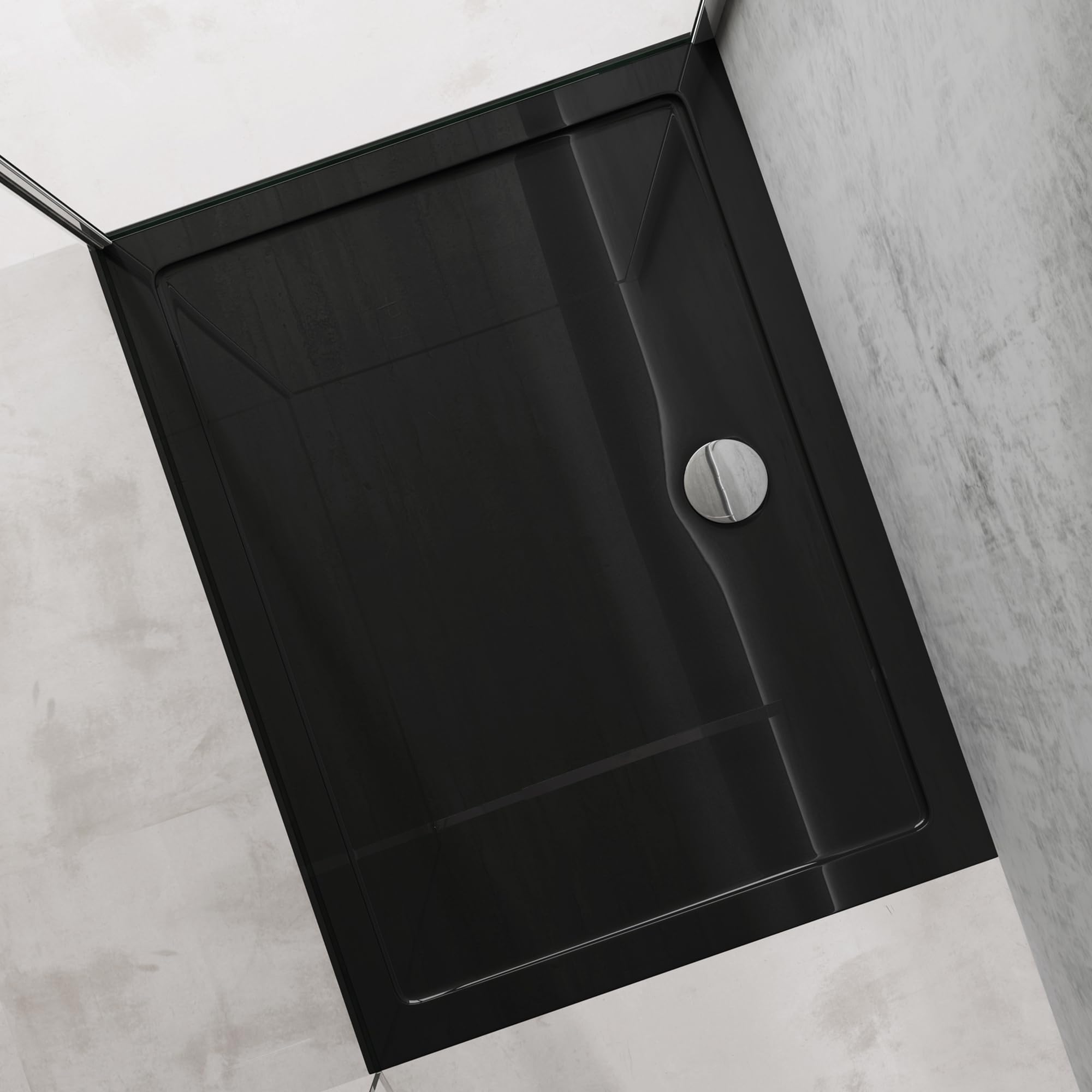 Doporro Plato De Ducha Plano Diseño Faro3W 80x80x4cm Acrílico En Blanco