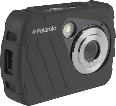 Polaroid IS048 Digital Camera - Small Lightweight Waterproof Instant Sharing 16 MP Digital Portable Handheld Action Camera (Black)