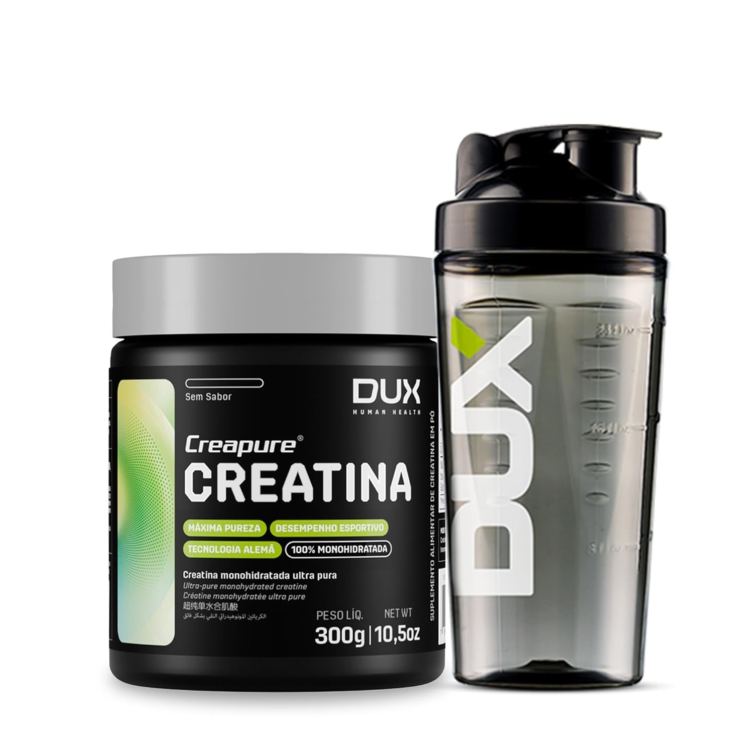 Kit Creatina Monohidratada 100% Creapure Sem Sabor Pote 300g + Coqueteleira – Suplementação Academia, Ganho Muscular Hipertrofia, Força Energia Resistência, Suplementos Naturais…