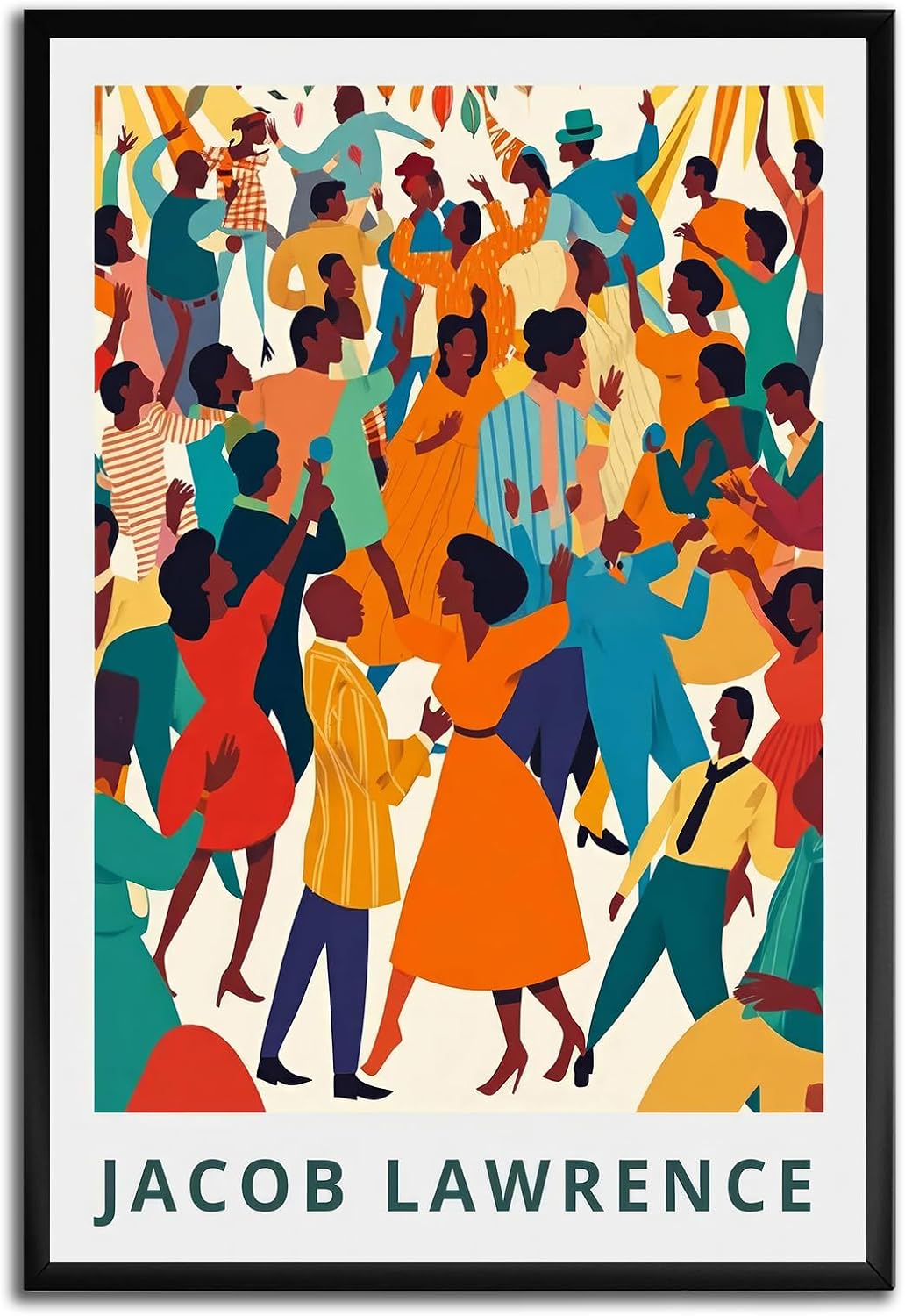Exhibition Poster African American Wall Art Black People Wall Decor Harlem Renaissance Artwork Prints Afro Black Man and Women Canvas Poster for Living Room Bedroom Office Decor, 16x24inch Unframed