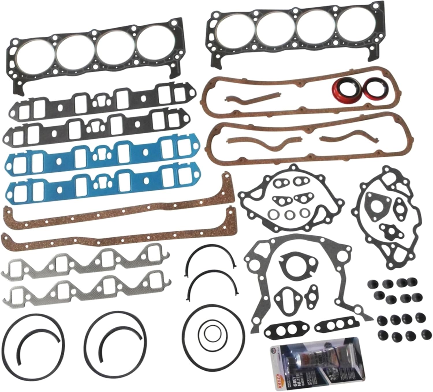 Partsflow Full Engine Gasket Set for 1963-1982 Ford 260 289 302 V8 4.3L 4.7L 5.0L V8 OE#260-1125
