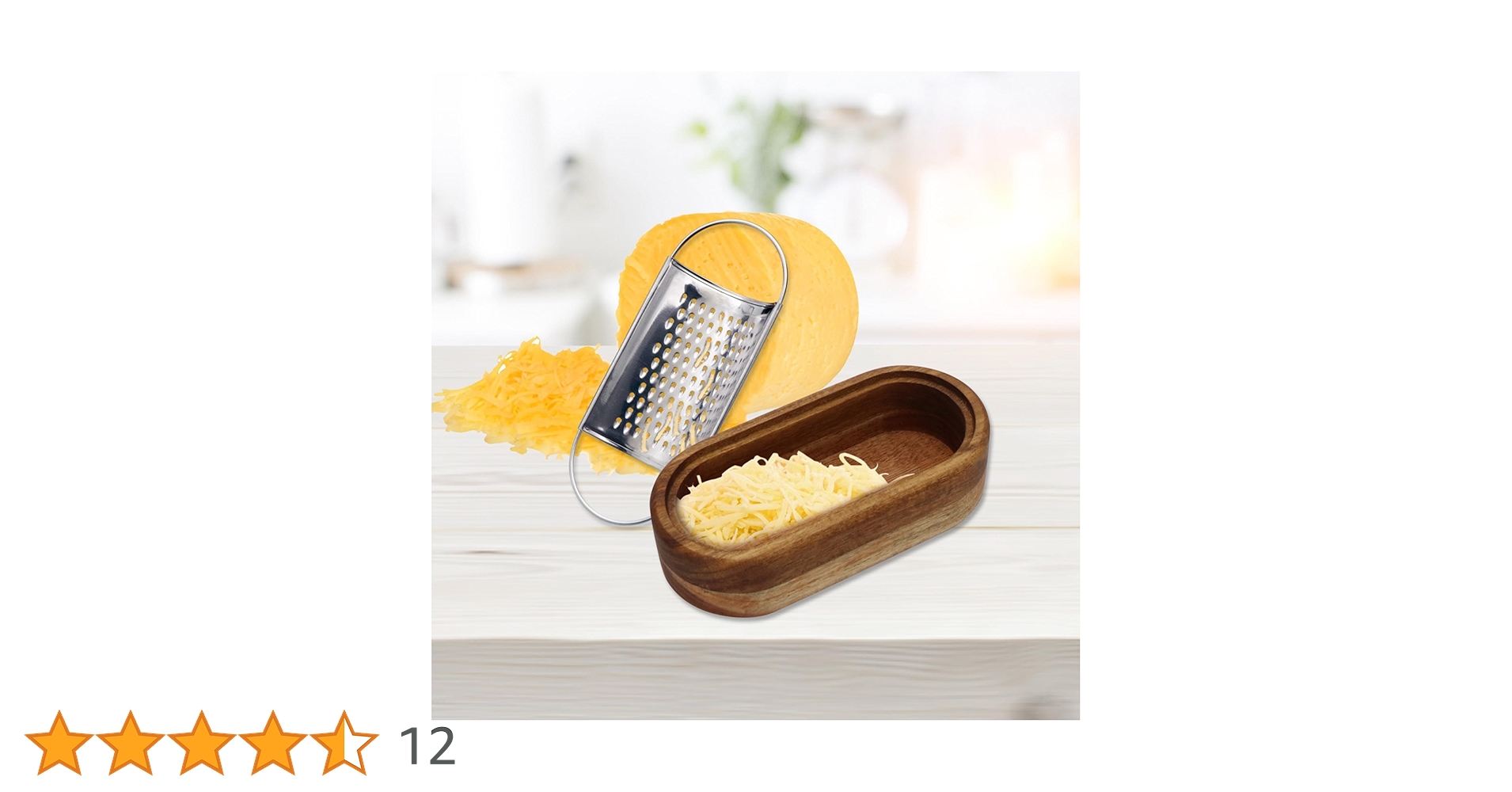 Amazon | チーズおろし器 - ステンレススチール 木製容器付き