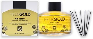 The Scent Reed Difuser Set by Helis Gold for Unisex - 2 Pc 3.3oz Diffuser, 7 Pc Fiber Stick