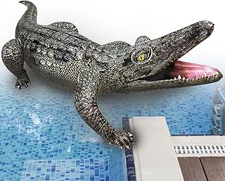 Large Inflatable Crocodile, 40" Simulation Alligator Pool Float, Lifelike Inflatable Alligator Float for Pool, Halloween Inflatables for Garden Pool, Alligator Party Decorations (1PC)