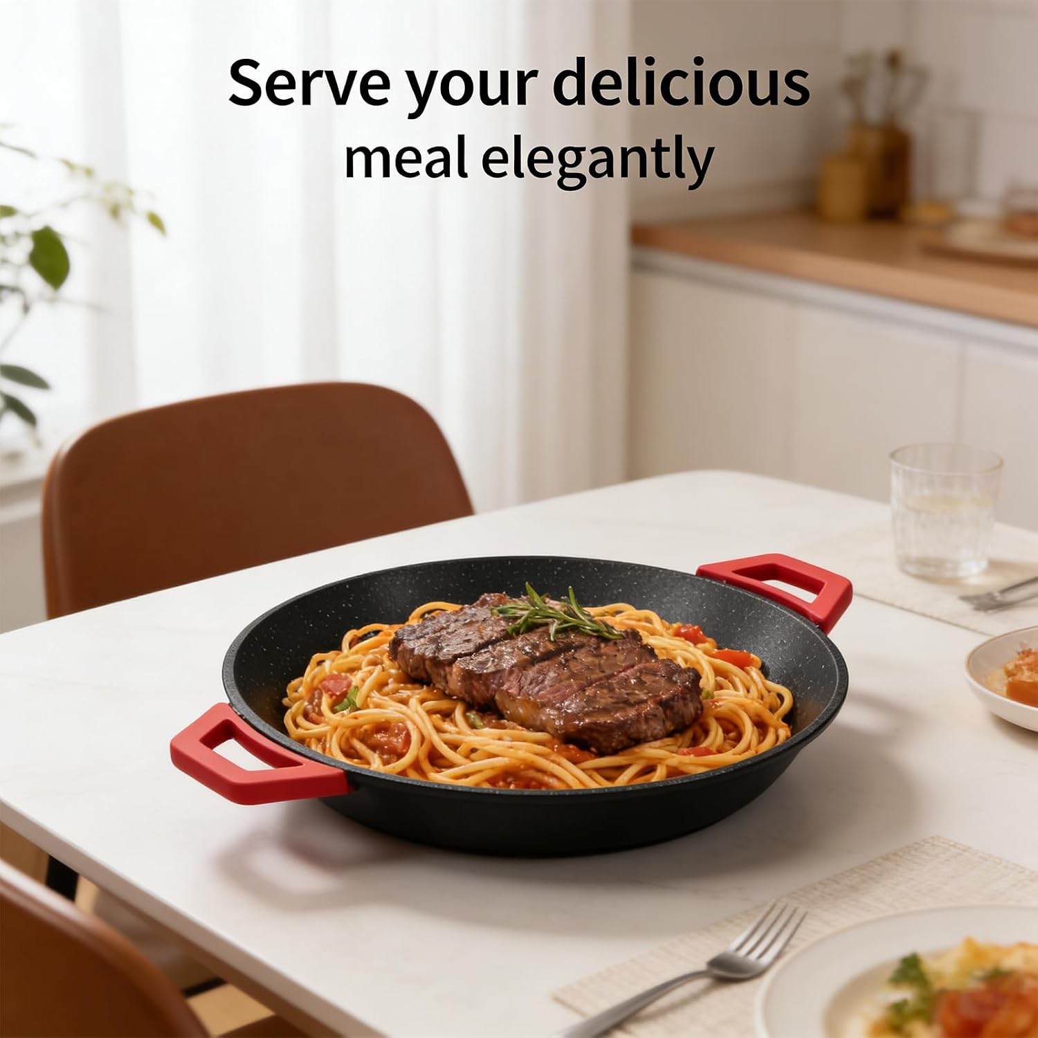 Non-Stick Electric Indoor Grill Pan,Smokeless Portable Indoor Electric Grill,Multifunctional Korean Grill,14 In Round Griddle with Temperature Control,Includes Oil Brush Food Tong (40cm/15.75in)