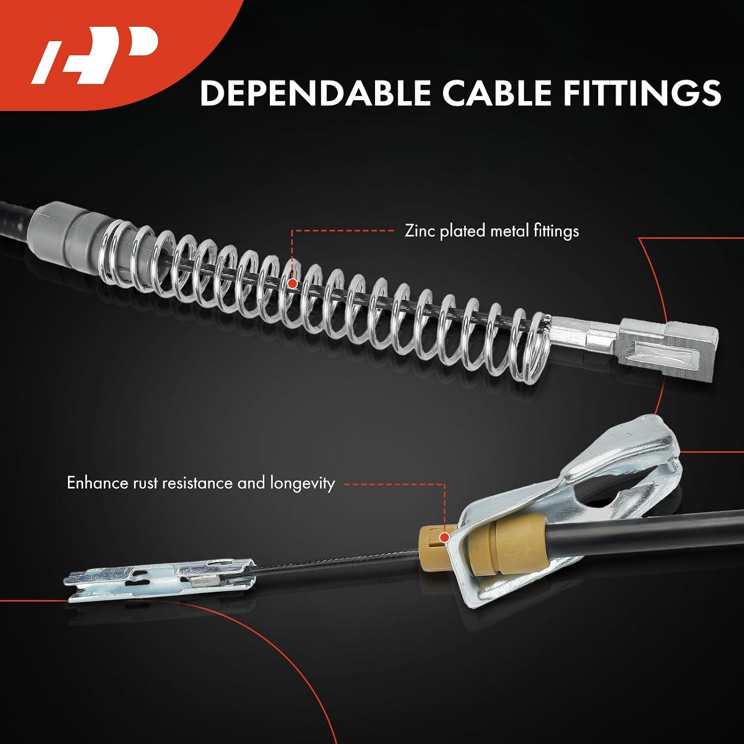 A-Premium Rear Driver Parking Brake Cable Assembly | Compatible with Ford Models - E150 2008-2014, E250 E350 Super Duty E450 Super Duty 2009-2013