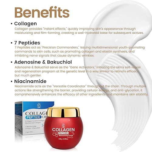 Miniatura 3 de AOAO Crema facial de colágeno para mujeres, antienvejecimiento, crema antiarrugas para mujeres para hidratación profunda, reparación de la piel,