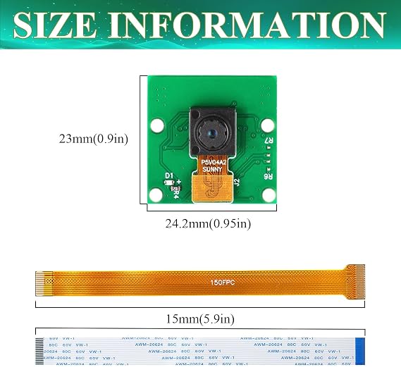 2PCS 5MP OV5647 Sensor for Raspberry Pi Camera Module 1080P Video Webcam Compatible with Raspberry Pi5 4B 3B+ 3B 2B Zero