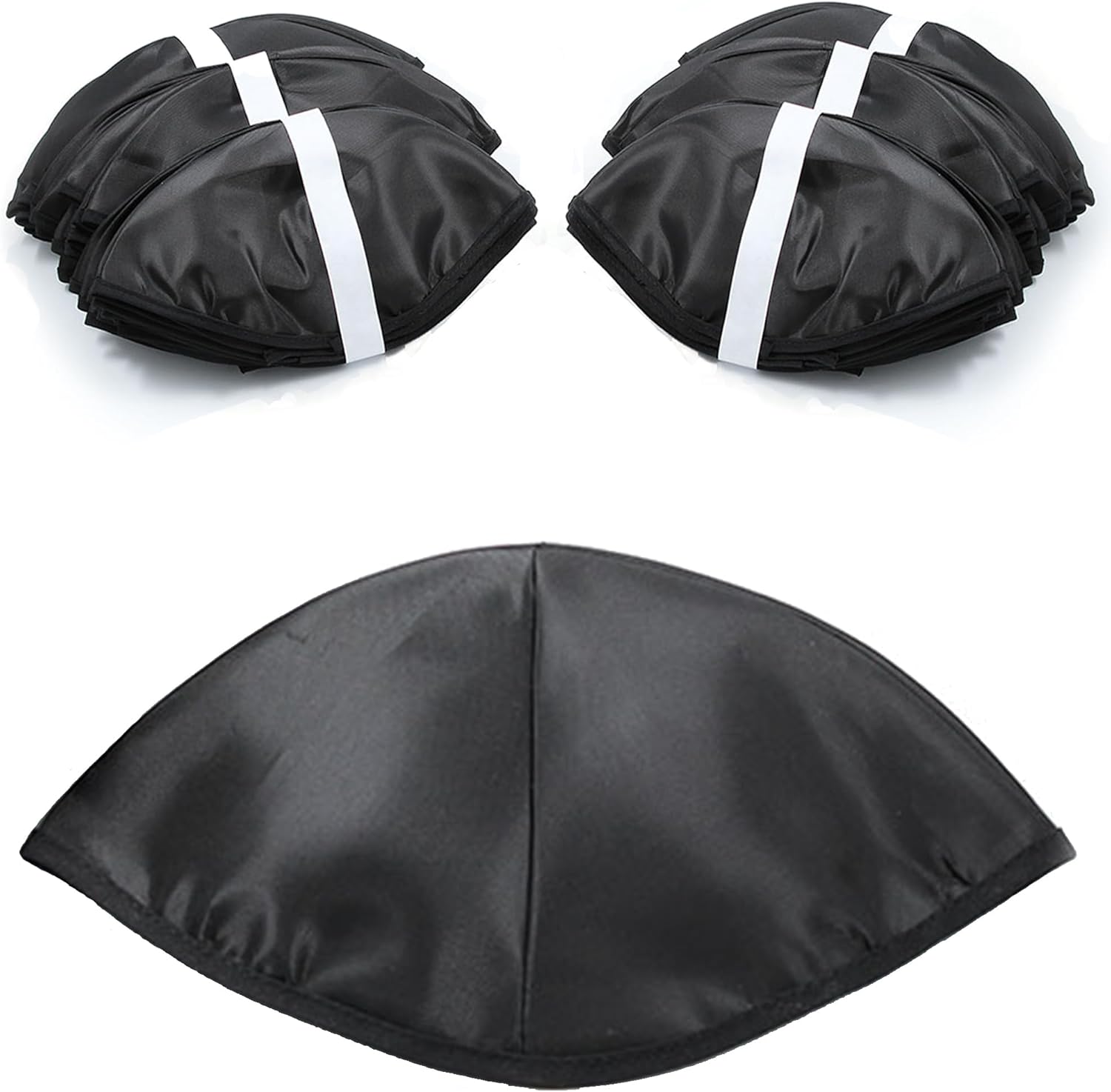 Zion Judaica Shul Kippahs Bulk Rayon Synagogue Kippot Unlined Yarmulkas 144-PK