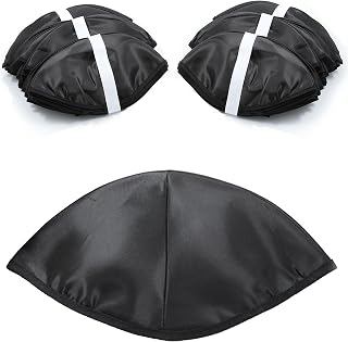 Zion Judaica Shul Kippahs Bulk Rayon Synagogue Kippot Unlined Yarmulkas 144-PK