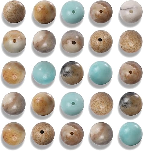 Miniatura 34 de 100 cuentas de hematita negra lisa natural de 0.236 pulgadas (0.236 in), cuentas redondas sueltas de piedra para fabricación de joyas con cordón