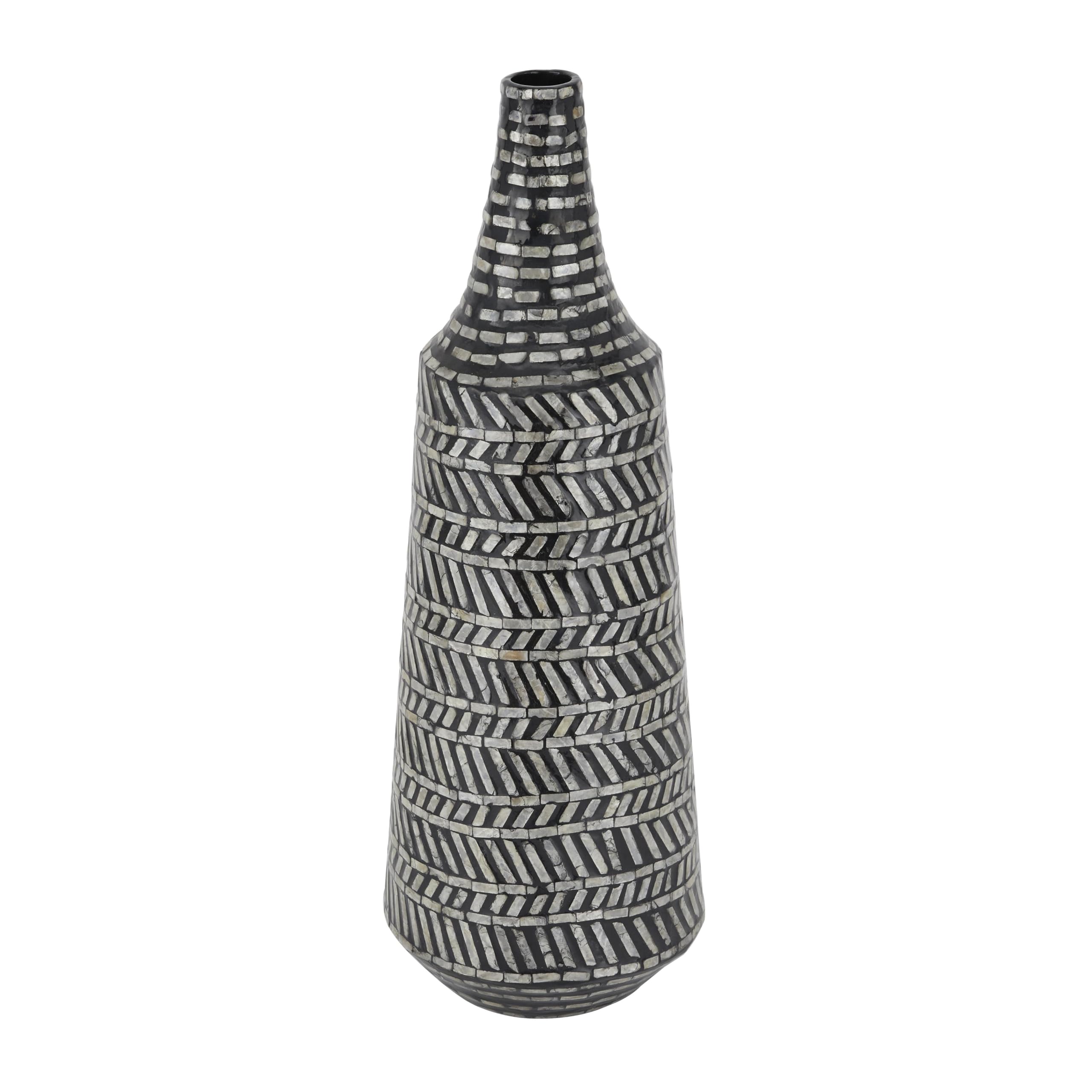 Vase en coquillage noir contemporain grand format luxe Deco 79