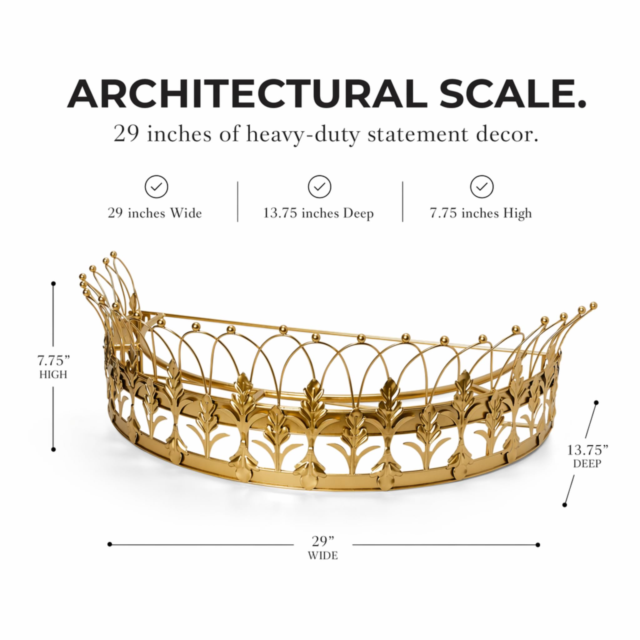 Creative Co-op Corona a baldacchino, oro