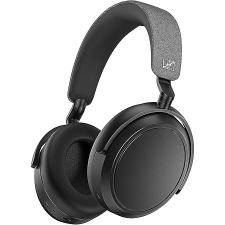 Sennheiser Casque sans fil MOMENTUM 4, Bluetooth pour des appels d'une clarté cristalline avec suppression adaptative du bruit, autonomie de 60 h, son personnalisable et design pliable léger, noir