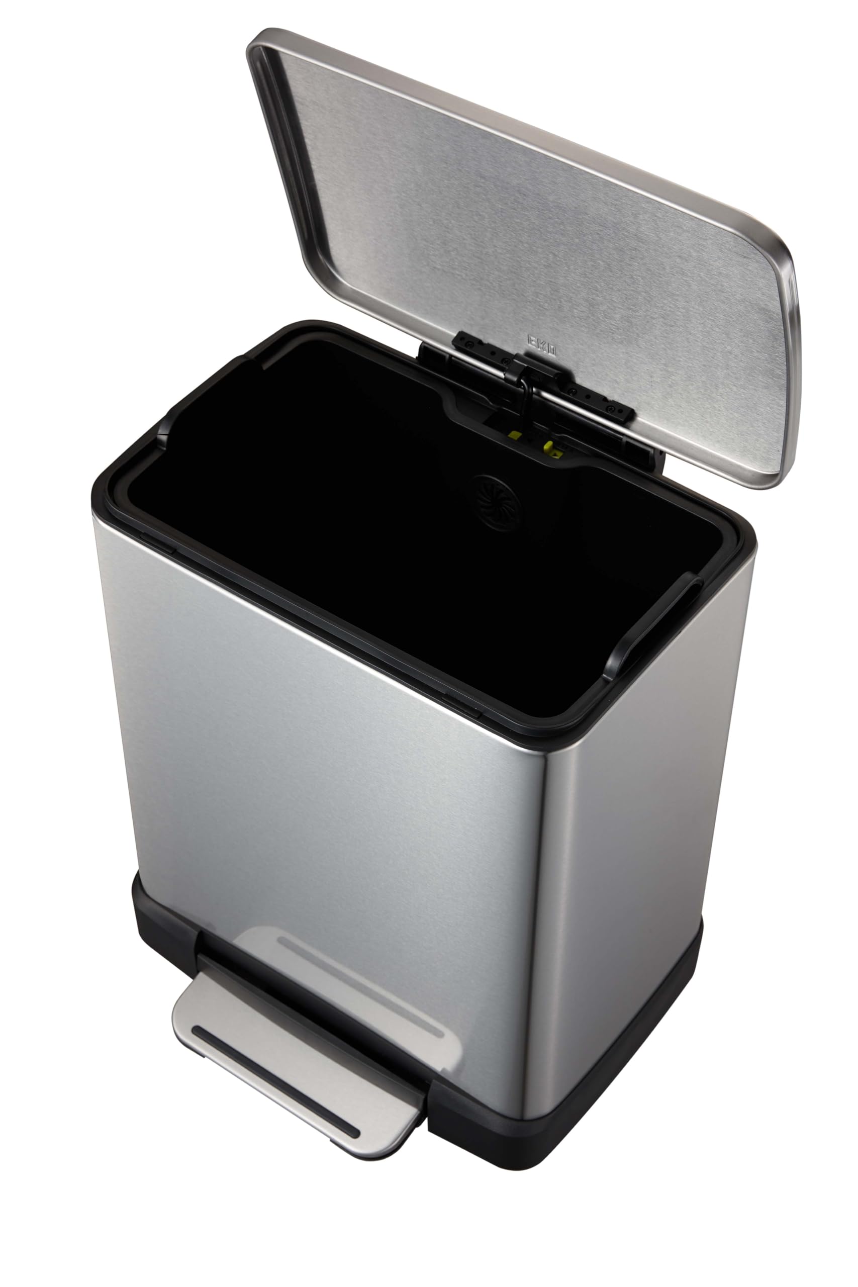 EKO Edison Vuilnisemmer Met 2 Vakken, X 30 Liter, Pedaalemmer Voor In De Keuken Dubbele Binnenemmer 20 Vuilniszakken Afvalscheidingssysteem Grote Capaciteit Soft Close Deksel 2034337544