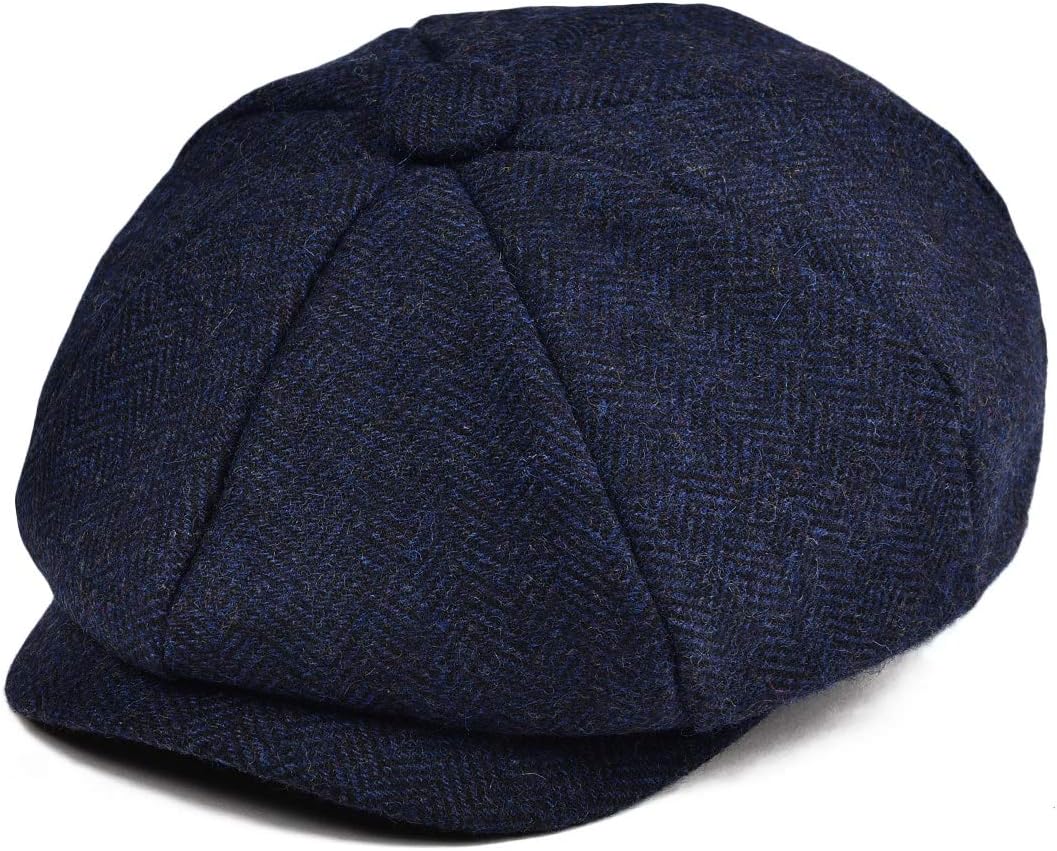 Boys Vintage Newsboy Cap Tweed Flat Beret Cabbie Hat for Kids Toddler Pageboy
