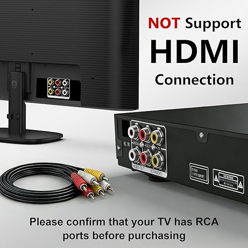 Miniatura 6 de Reproductor de DVD, reproductores de DVD libres de región para CD/DVD, reproductor de DVD compacto compatible con sistema NTSC/PAL con salidas