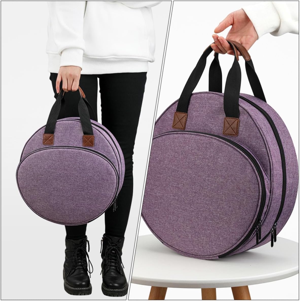 Purple Embroidery Tool Tote Bag for Beginners and Enthusiasts