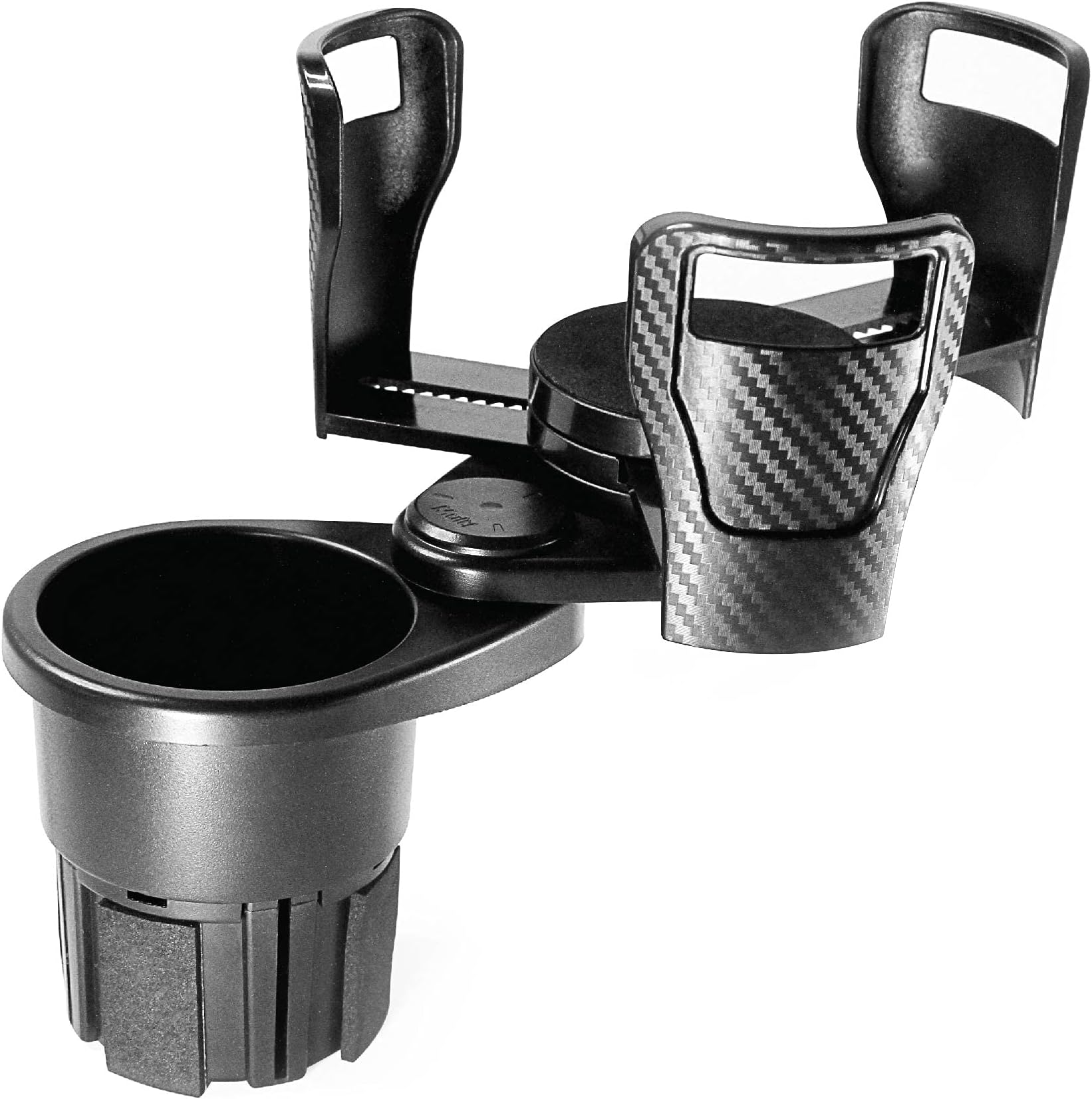 Limitless Dual CupStation - 2-in-1 Expandable Cup Holder with 360° Rotating Base – Black