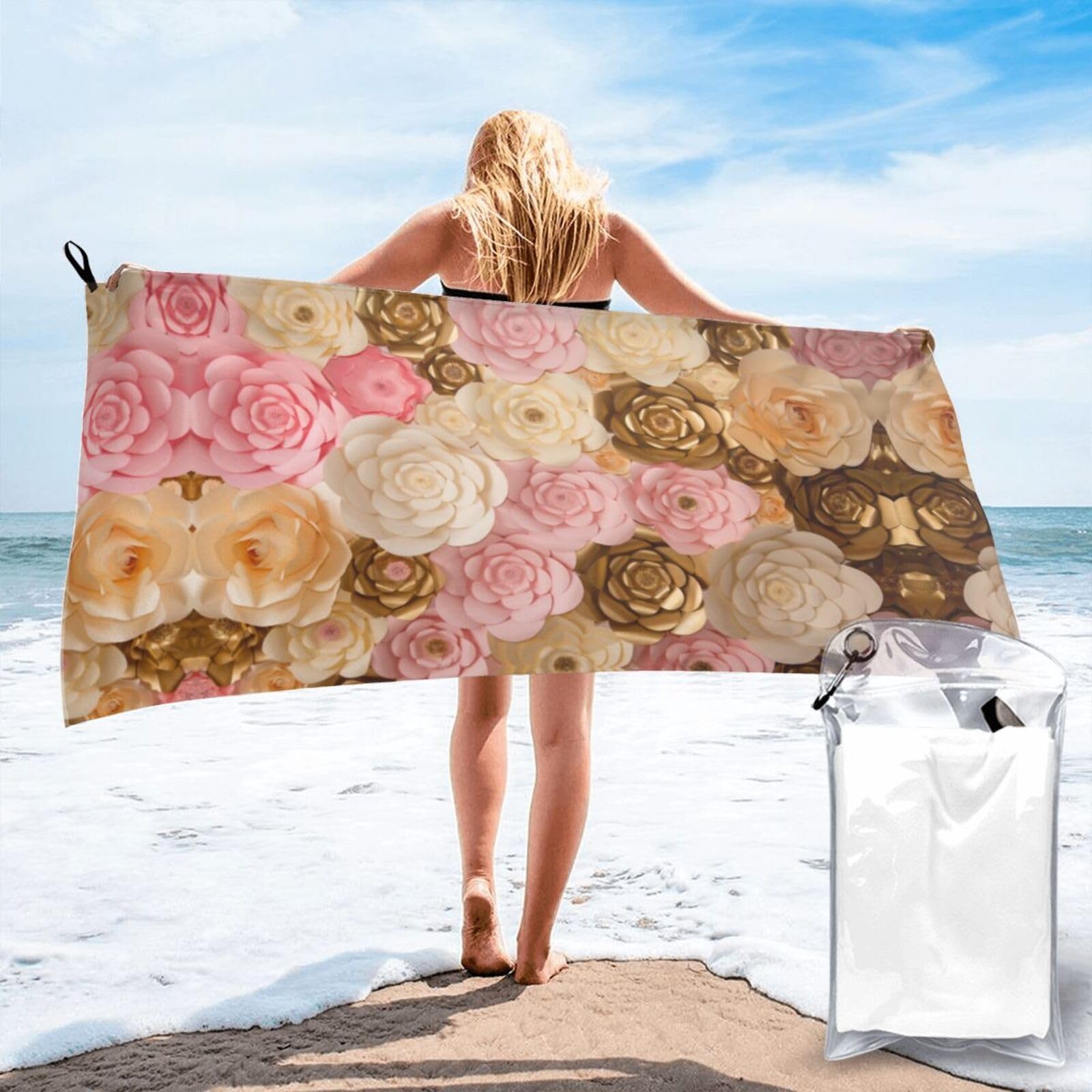 Serviette de bain ultra absorbante et légère à séchage rapide pour le sport et la plage