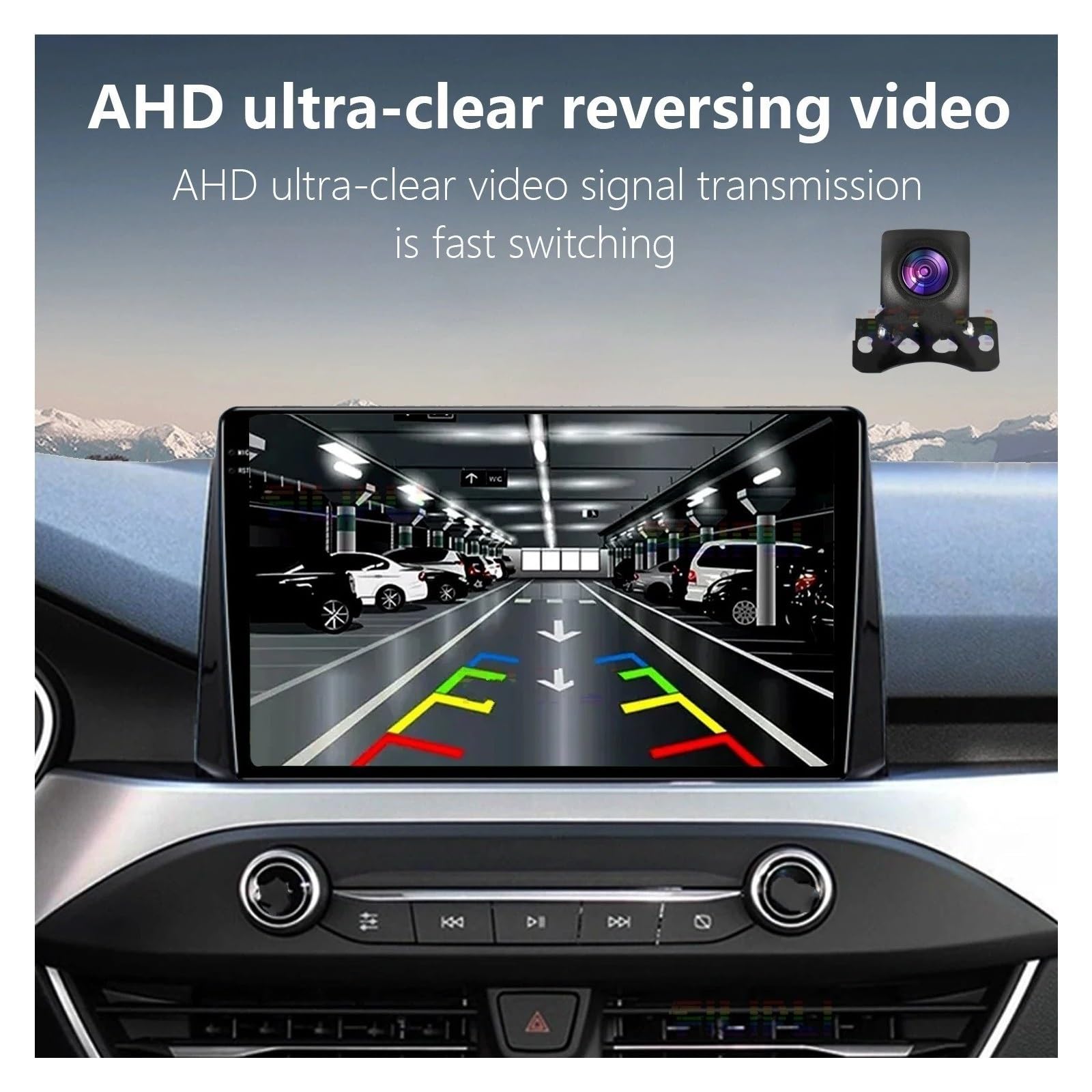 Cámara Visión Trasera para Coche AHD Monitor Vídeo HD para Estacionamiento Inverso Resistente Al Agua Visión Nocturna Lente Visión Trasera Cámara Cámara Trasera