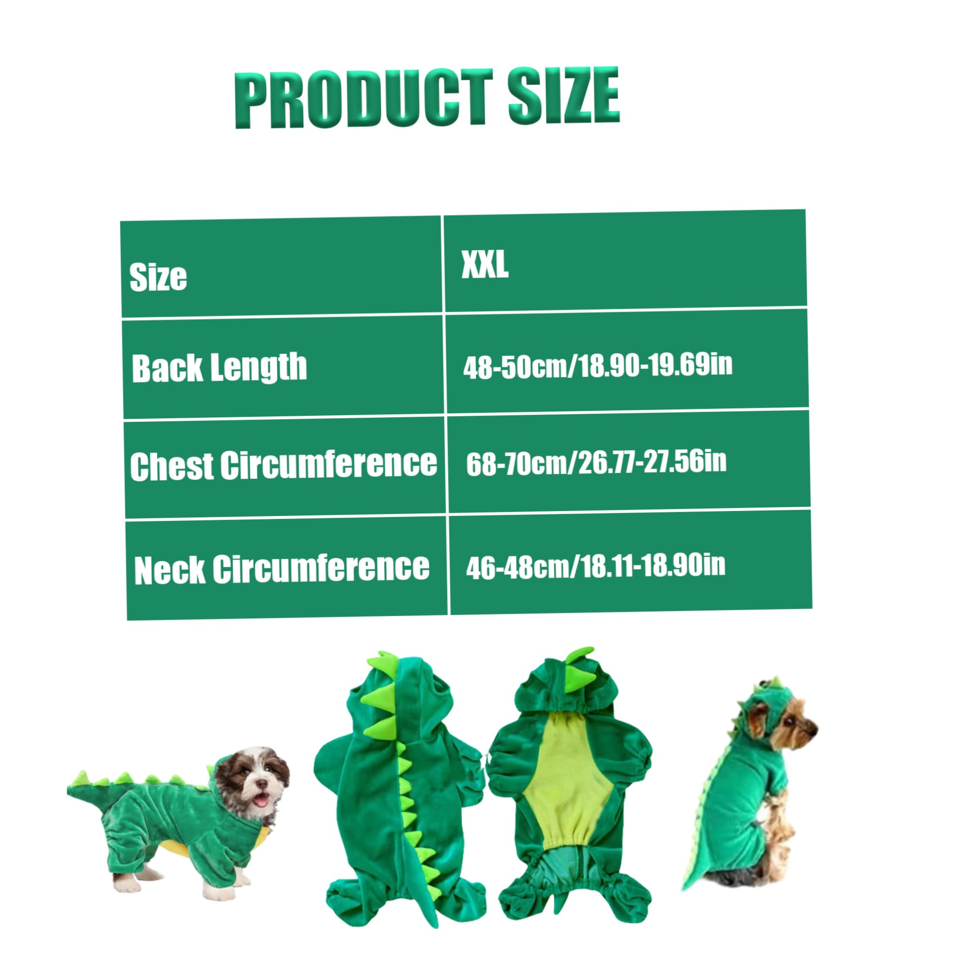 Chien Dinosaure Costume Taille XXL Mignon Costume de Chien Halloween Manteau Manteau Cristal en Velours d'hiver à Sweat à Sweat à Capuche