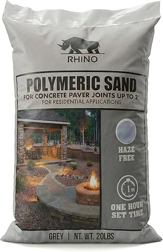 Rhino Power Bond Plus - Arena polimérica para adoquines y juntas de piedra de hasta un máximo de 2 pulgadas (20 libras, gris pizarra)