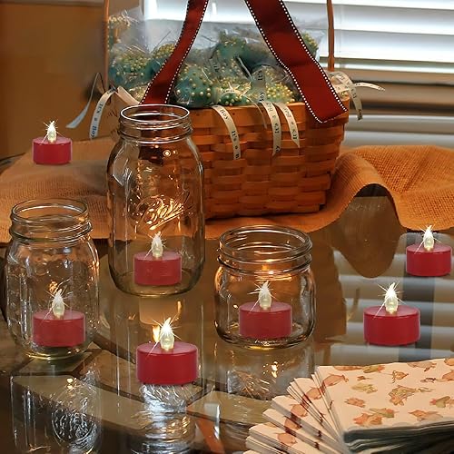 Miniatura 2 de Velas de té a pilas, velas falsas eléctricas LED sin llama, paquete de 50 velas votivas realistas parpadeantes de Halloween, larga duración de más