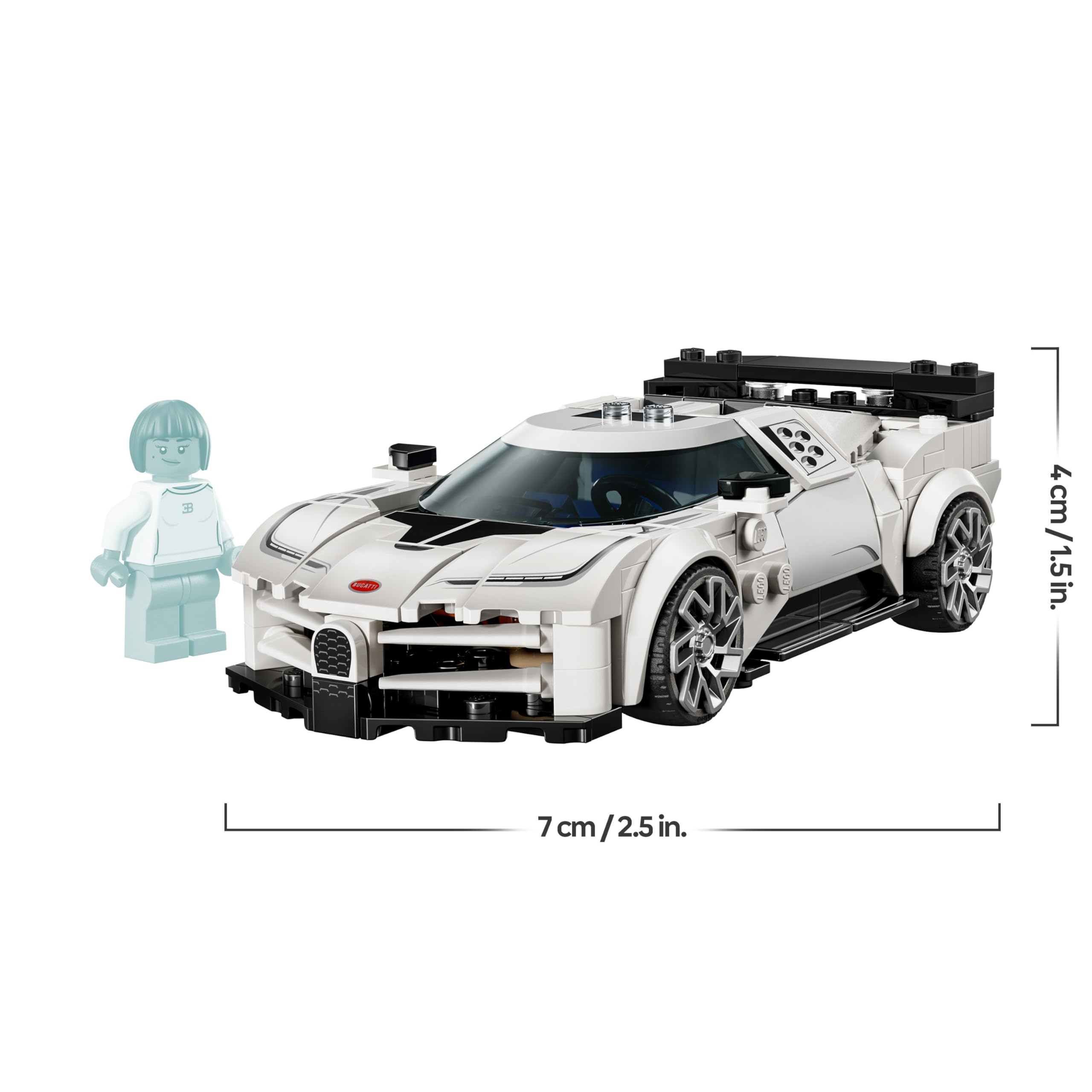 LEGO Speed Champions Hypercar Bugatti Centodieci - Jouet Voiture de Sport - Maquette à Construire avec Minifigurine de Pilote - Idée de Cadeau d'anniversaire pour Garçon dès 9 Ans 77240